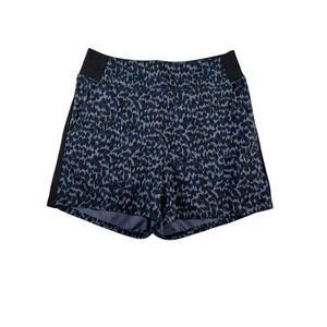 Athleta Brooklyn Printed Short Womens Size 4 Blue Black Leopard Hiking Athletic